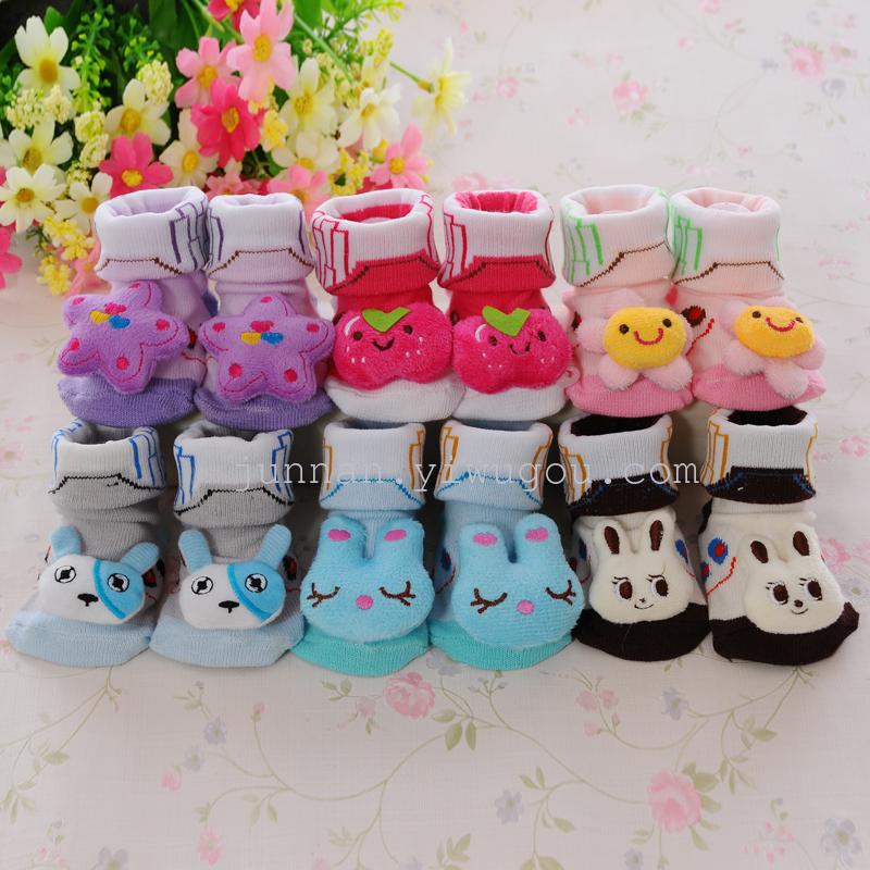 Junnan three-dimensional socks, all-cotton socks, baby socks, walking socks, floor socks, dispensing socks details Picture