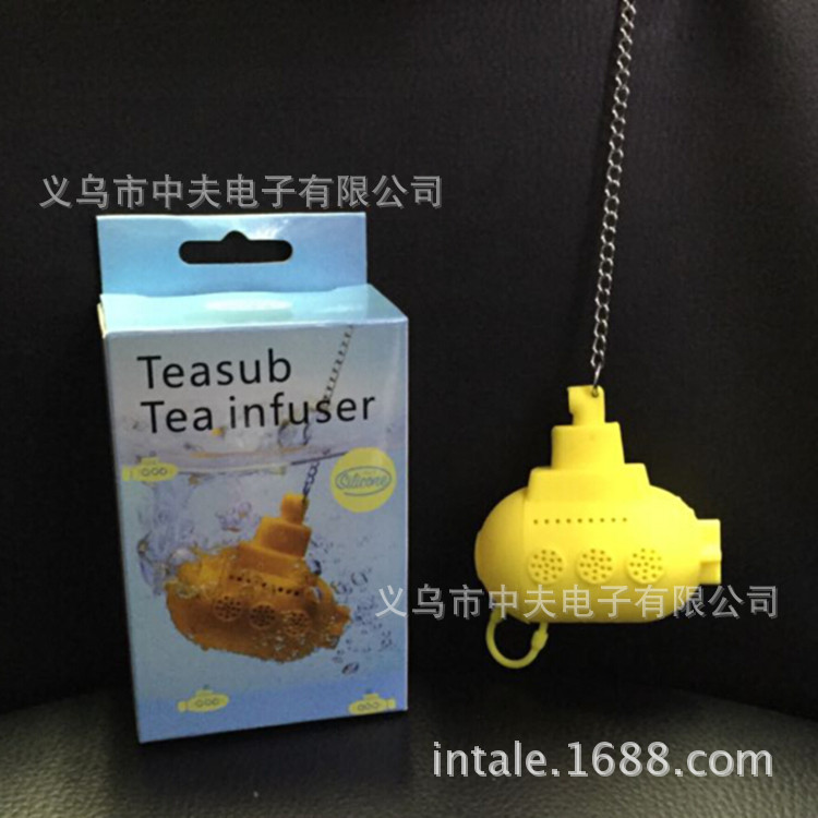 Creative flower tea bag submarine tea filter silicone tea glass tea set with color box