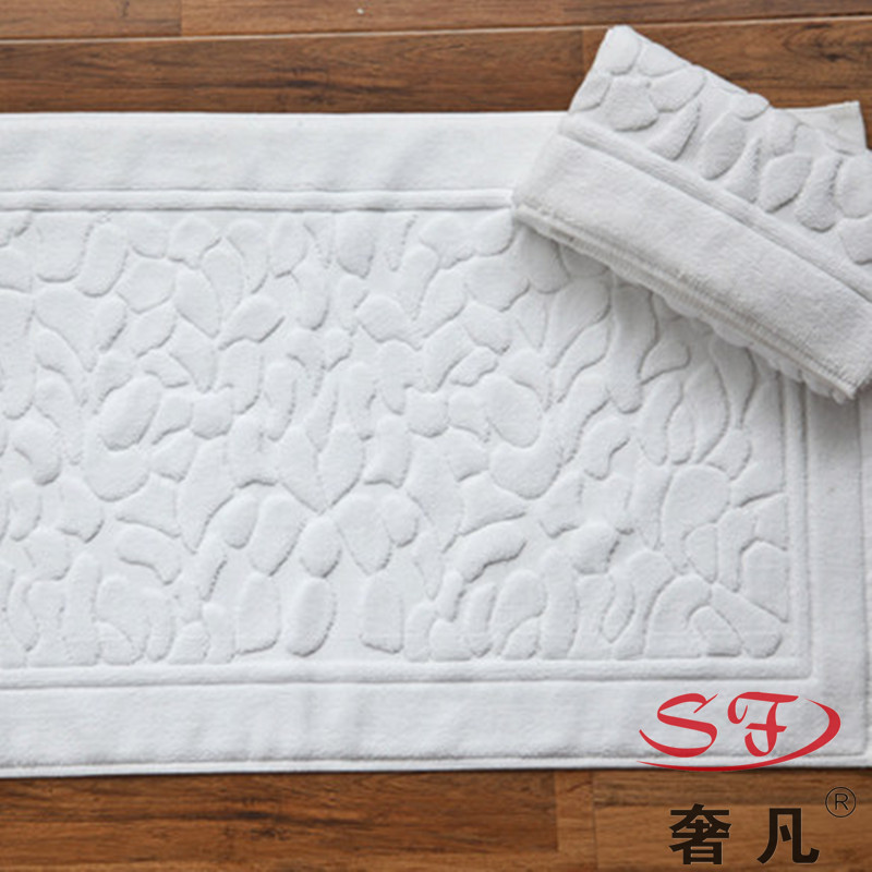 Chenlong hotel supplies bedroom bedside mat pure cotton floor towel bathroom non-slip mat details Picture