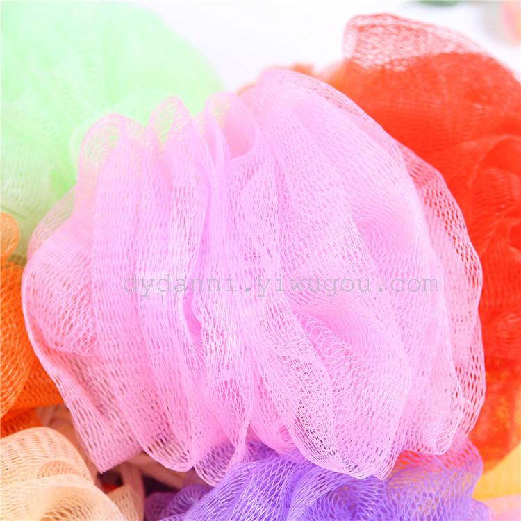 厂家直销热卖单色沐浴球 多彩沐浴花 环保PE 清爽易清洁细节图