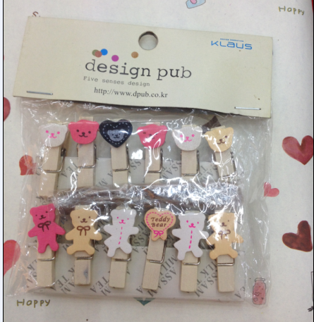 厂家直销，木制卡通夹，韩版木夹，小夹子，零食封口夹