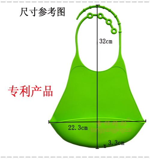 老人饭兜360花朵围嘴口水兜防水成人儿童立体硅胶吃饭围兜细节图