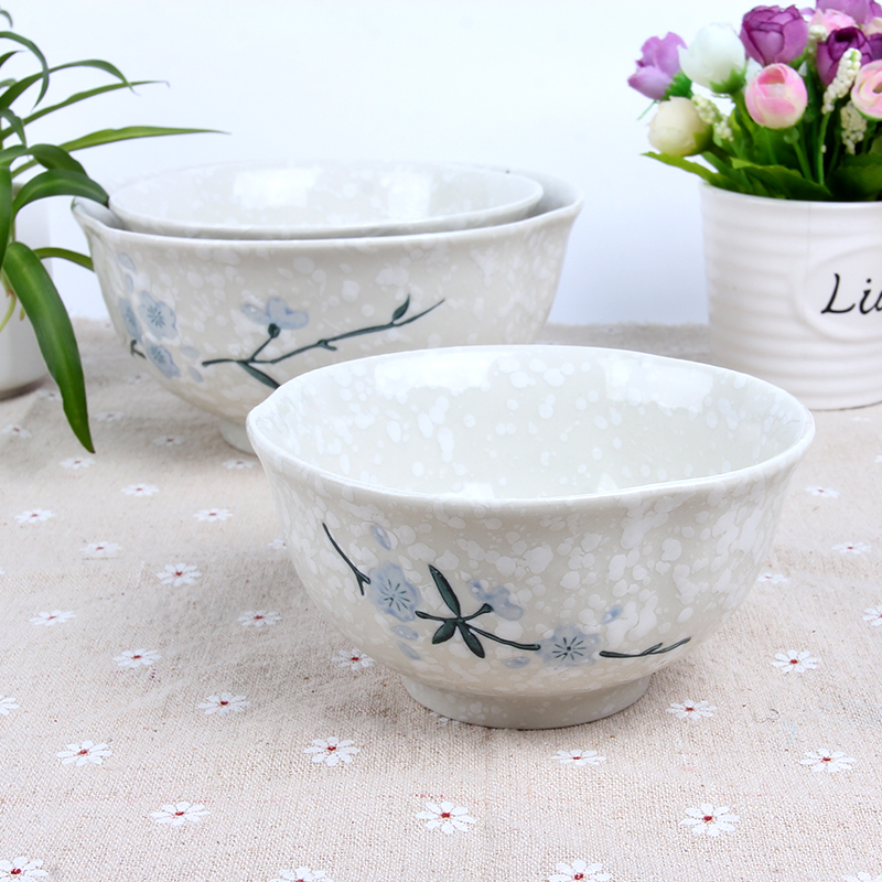 Korean snow glaze 4.5 inch corner bowl activity gifts high-end tableware wholesale