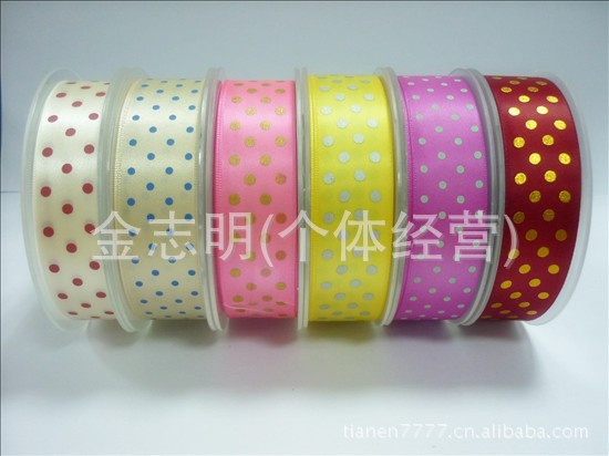 礼品包装带 喜庆用品带 丝印印花带 圣诞头饰缎带细节图