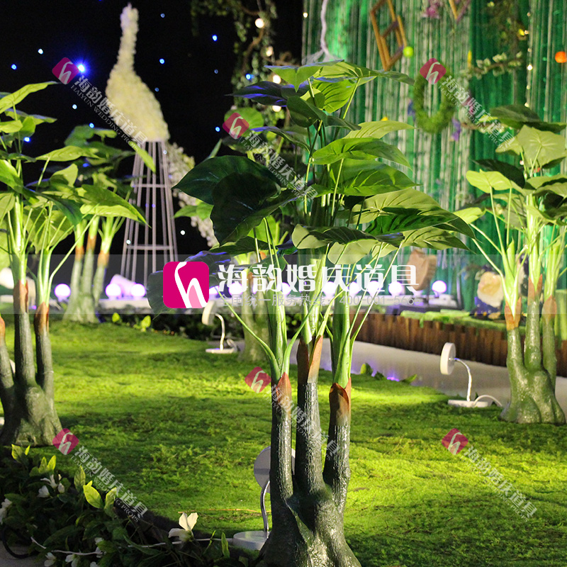Wedding stage decoration simulation tree forest series Three-headed Dripping Water Guanyin Road guide