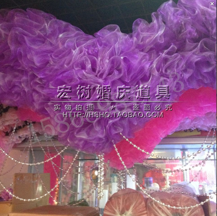 销 高密度绢花拱门 幸福拱门 爱心绢花拱门 心形花门婚庆道具细节图