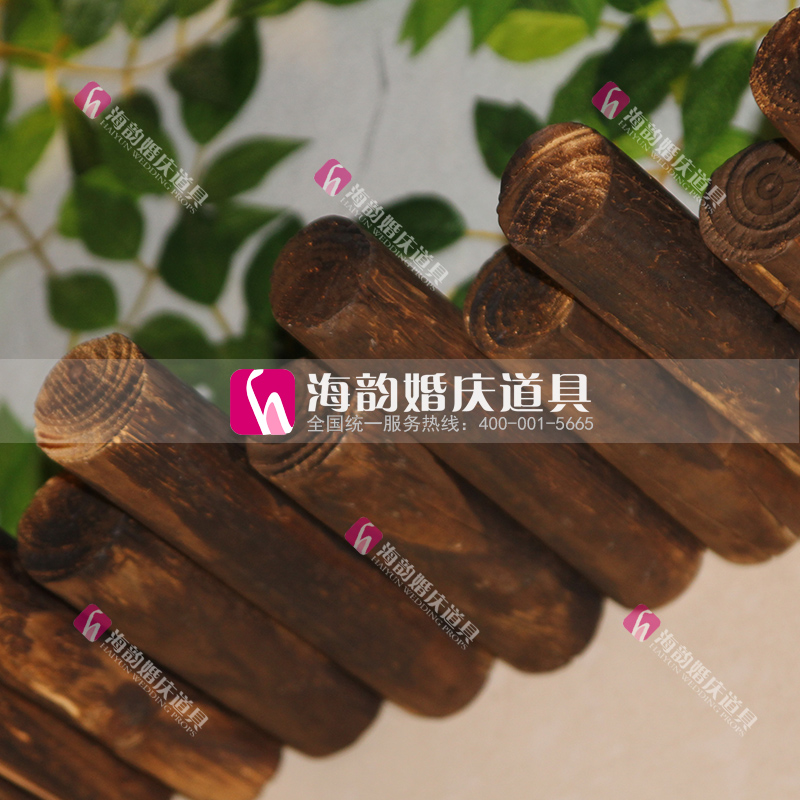 Realistic wooden ornaments, decorative arrangement props, forest series wooden pile fences Application Scenario