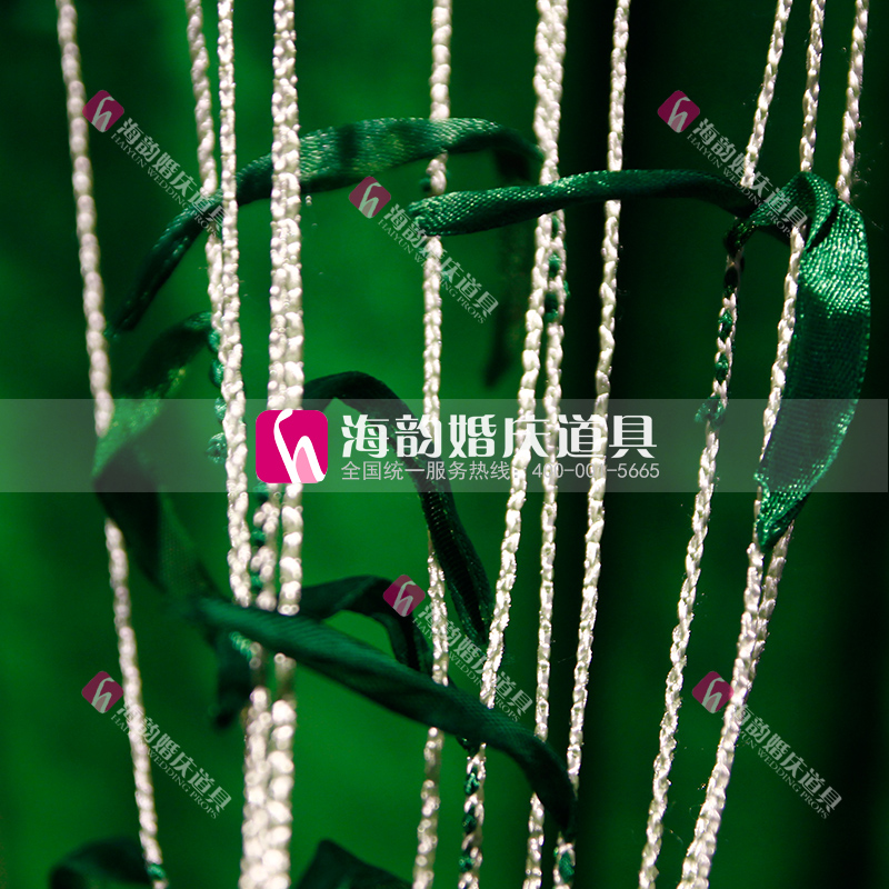 New wedding supplies, decorative items, setting props, forest series bamboo leaf line curtains