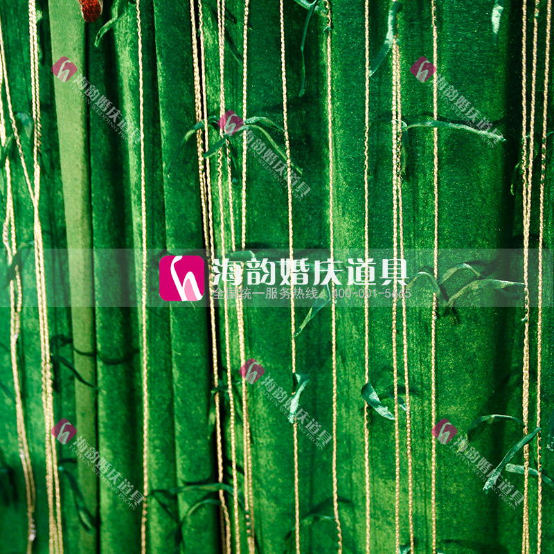 New wedding supplies, decorative items, setting props, forest series bamboo leaf line curtains Specification image