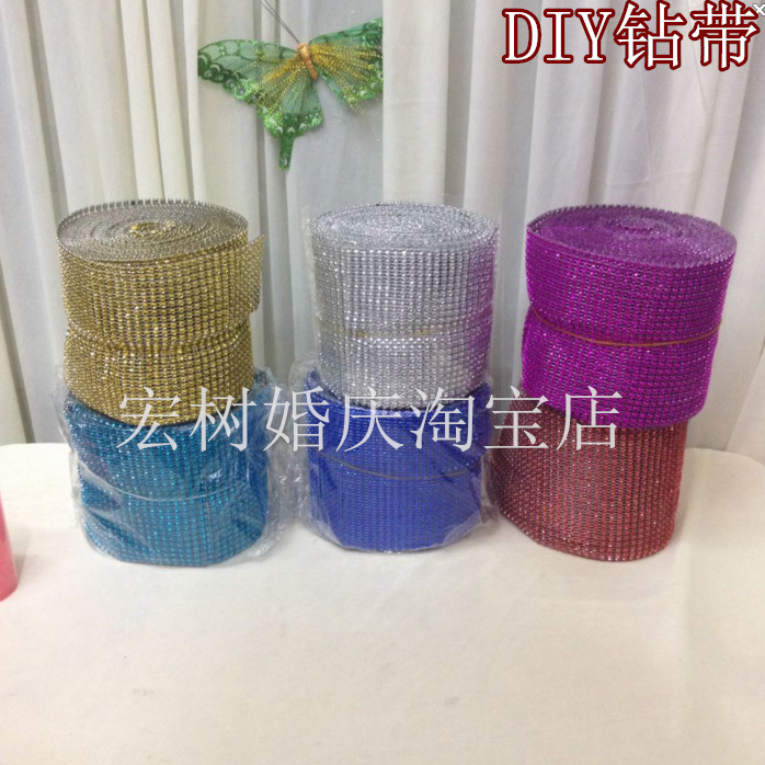 Diamond ribbons, diamond bands, DIY road guide decoration, various wedding decoration supplies wholesale