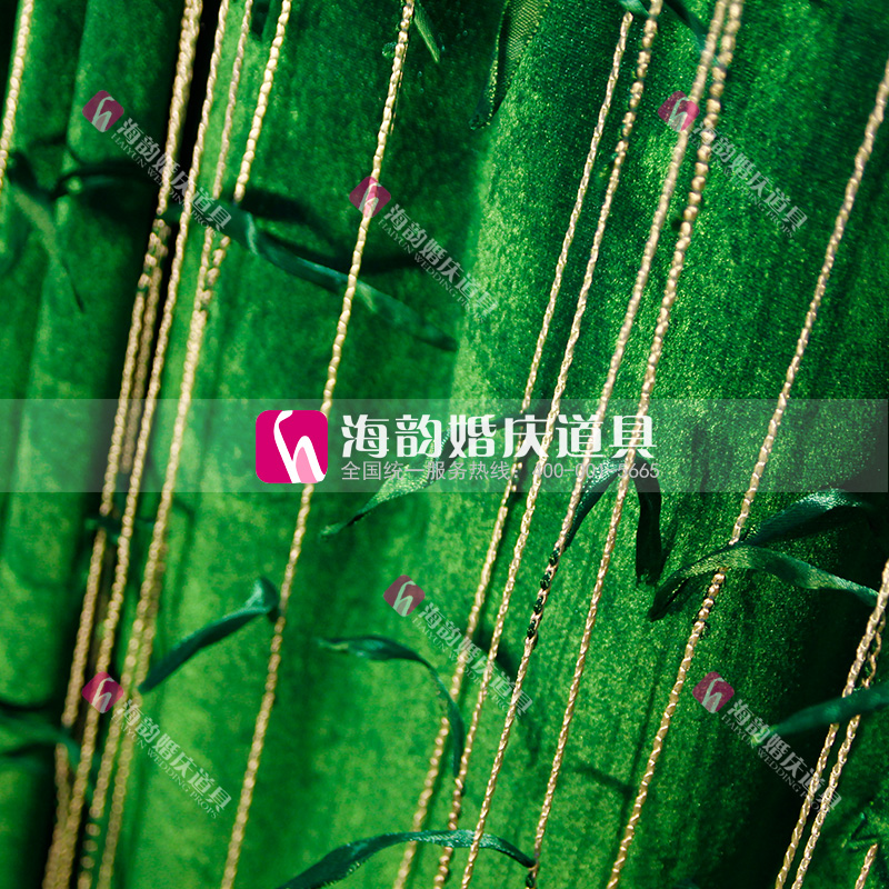 New wedding supplies, decorative items, setting props, forest series bamboo leaf line curtains details Picture