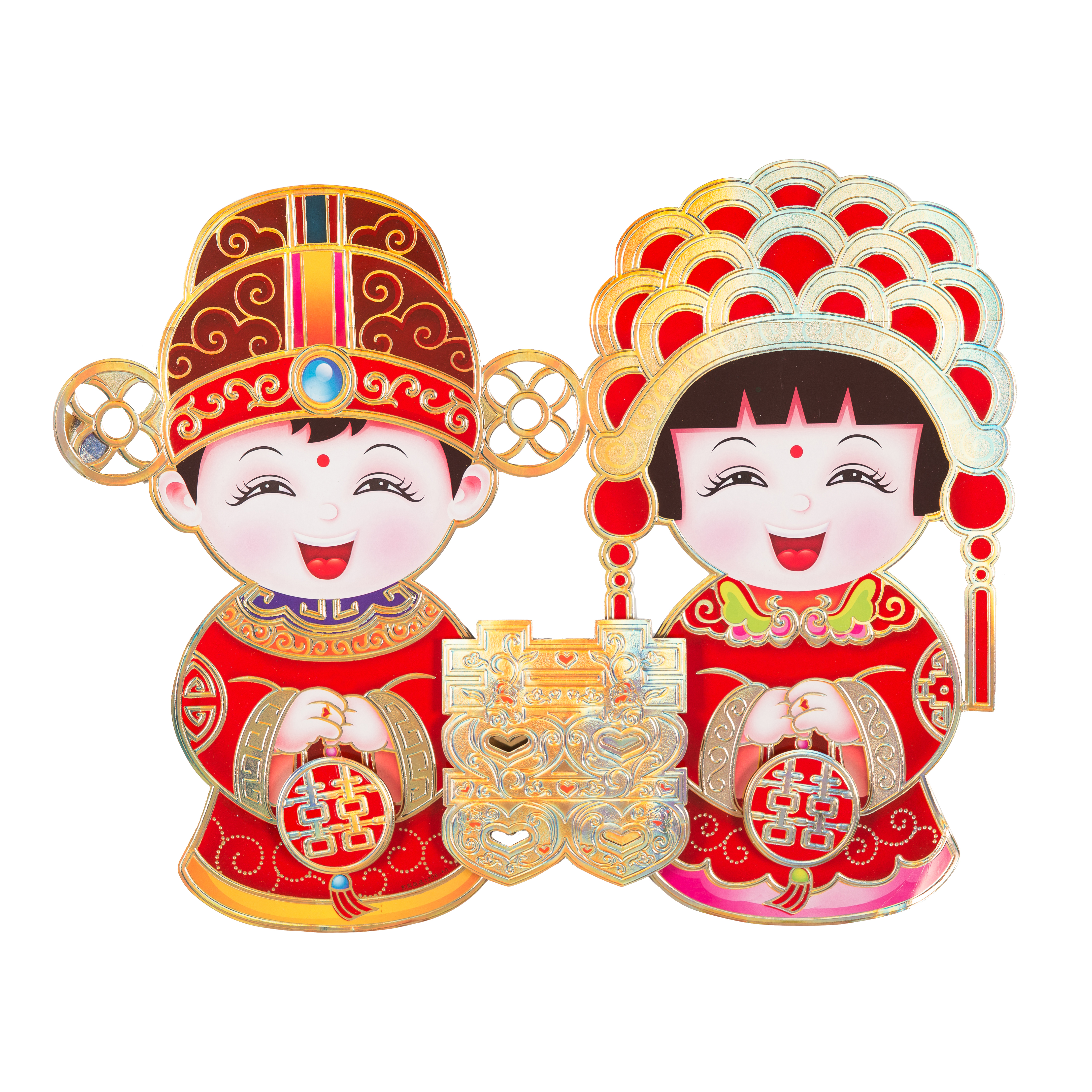 A three-dimensional wedding doll