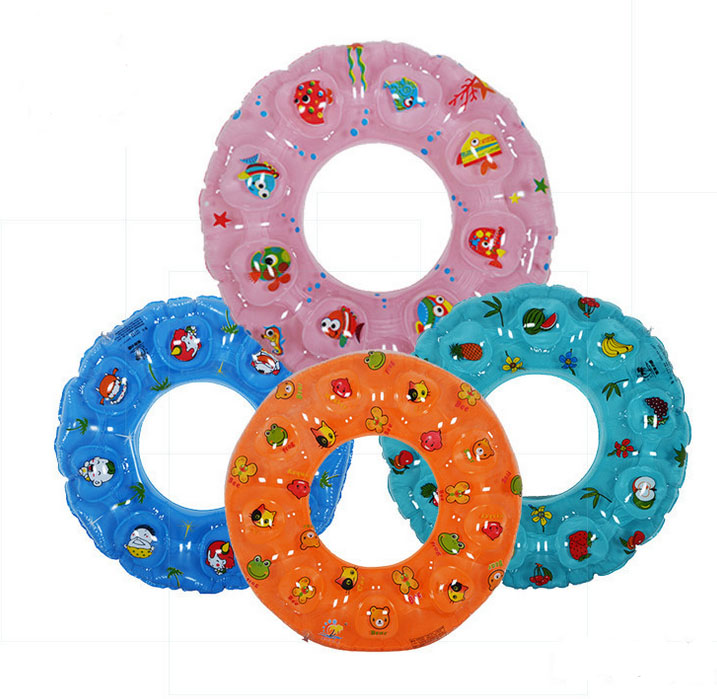 Double-layer crystal swimming rings, cartoon inflatable rings, water swimming rings and drifting swimming rings
