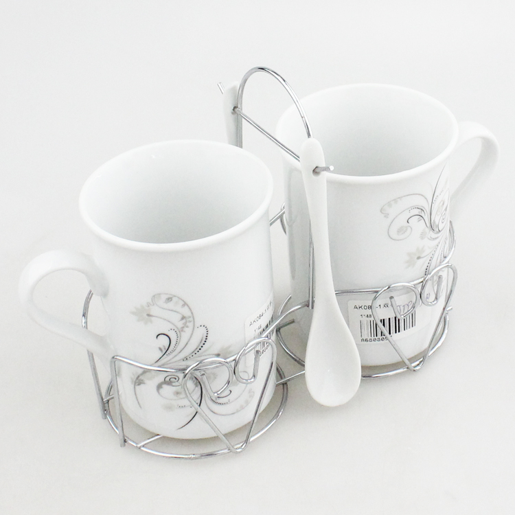 Ten Yuan Store Distribution Boutique Ceramic Cup Fashion Teacup Couple Double Cup Ak084-1 Double Cup details Picture