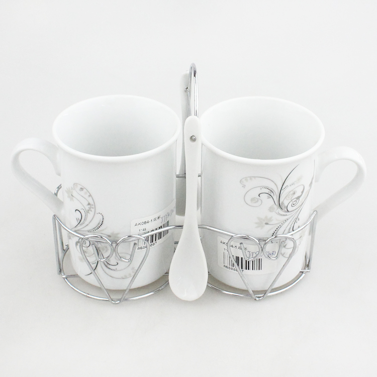 Ten Yuan Store Distribution Boutique Ceramic Cup Fashion Teacup Couple Double Cup Ak084-1 Double Cup Application Scenario