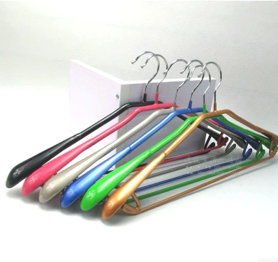 Yiwu Selection seamless non-slip clothes drying rack with broad shoulder suit dip plastic metal clothes stand thumbnail