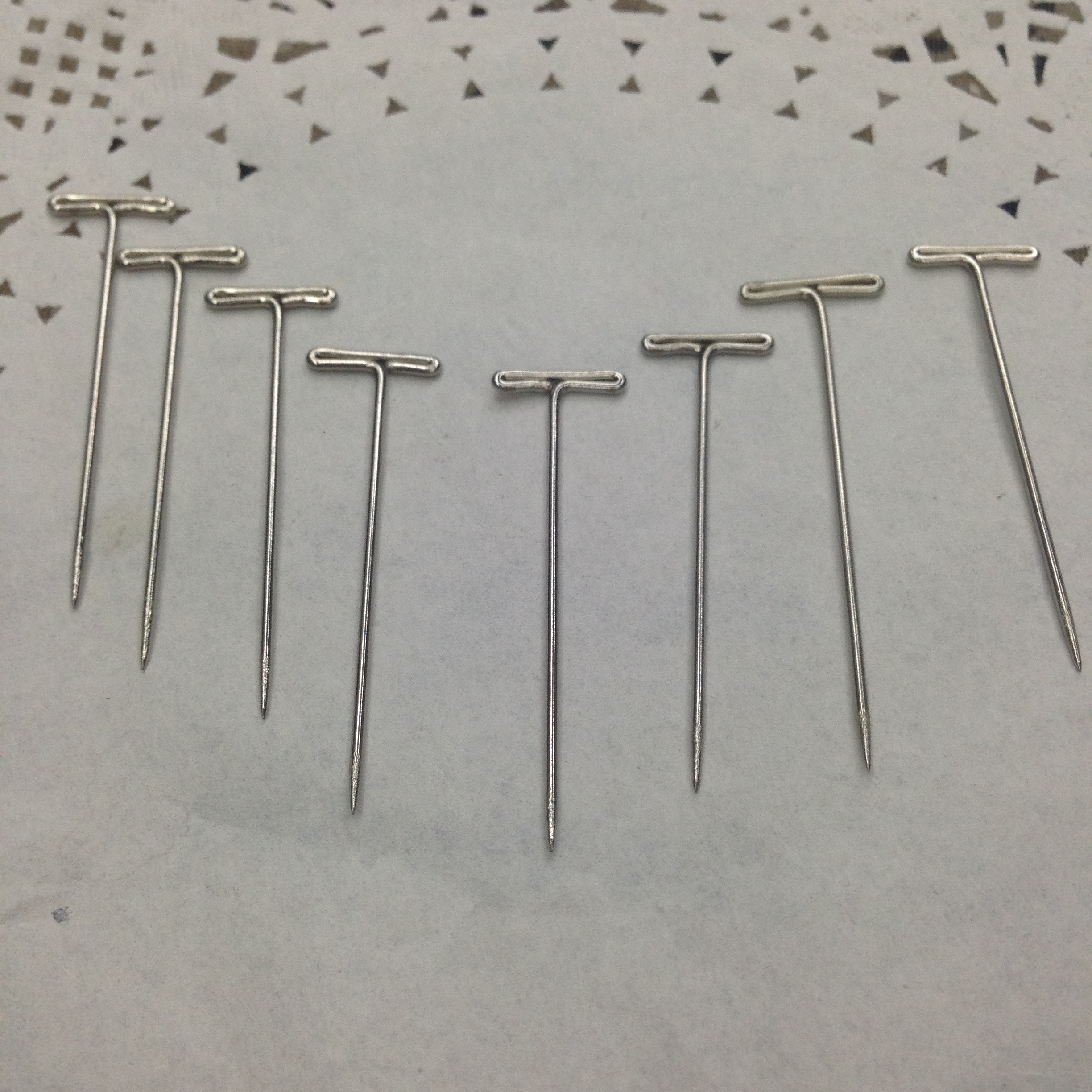 镀镍T字针 9字针 钢针T型针 串材料DIY发饰细节图