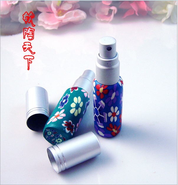 软陶包花长款香薰挂件 精油瓶小喷壶 低价批发 物美价廉细节图