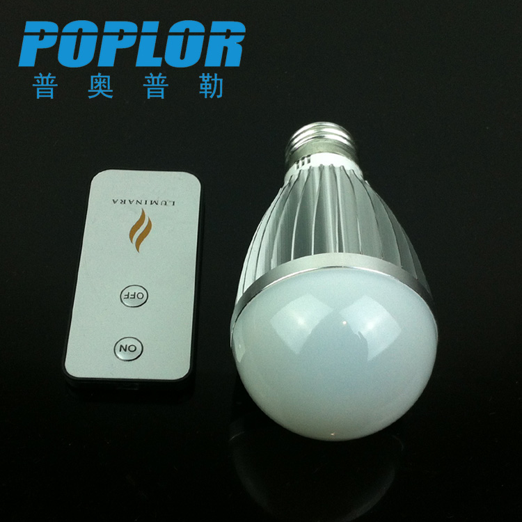 7W infrared remote control LED bulb universal remote control switch control bulb intelligent LED light Specification drawing