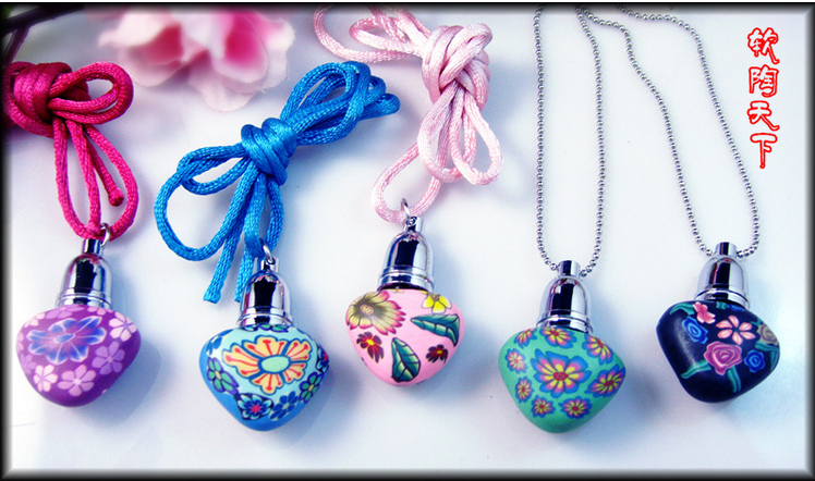 挂坠软陶瓶 香薰配件 空瓶套装 散装香水瓶 低价批发产品图