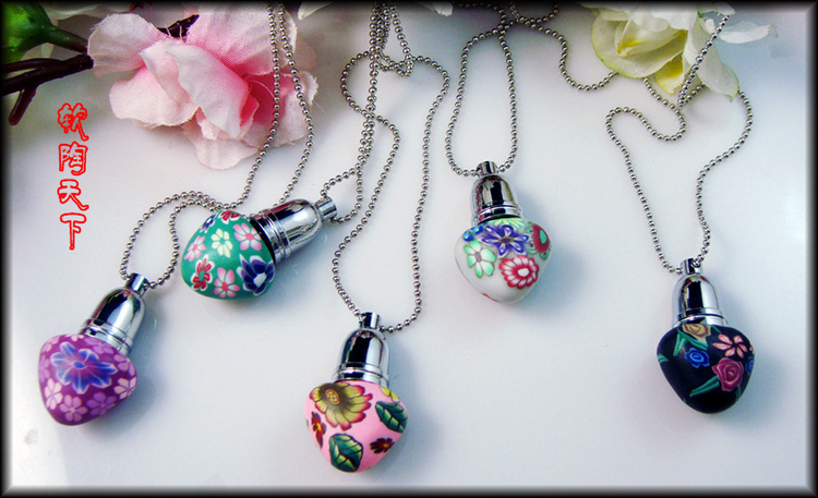 挂坠软陶瓶 香薰配件 空瓶套装 散装香水瓶 低价批发