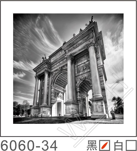 3D微框画 装饰画 清晰 黑白 高档后现代风格 6060细节图