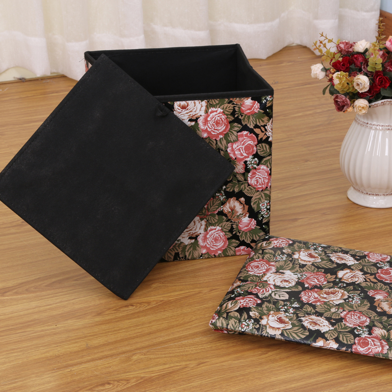 Storage Stool All Leather Fashion Square Stool Storage Box Can Be Customized Storage Box Storage Box Application Scenario