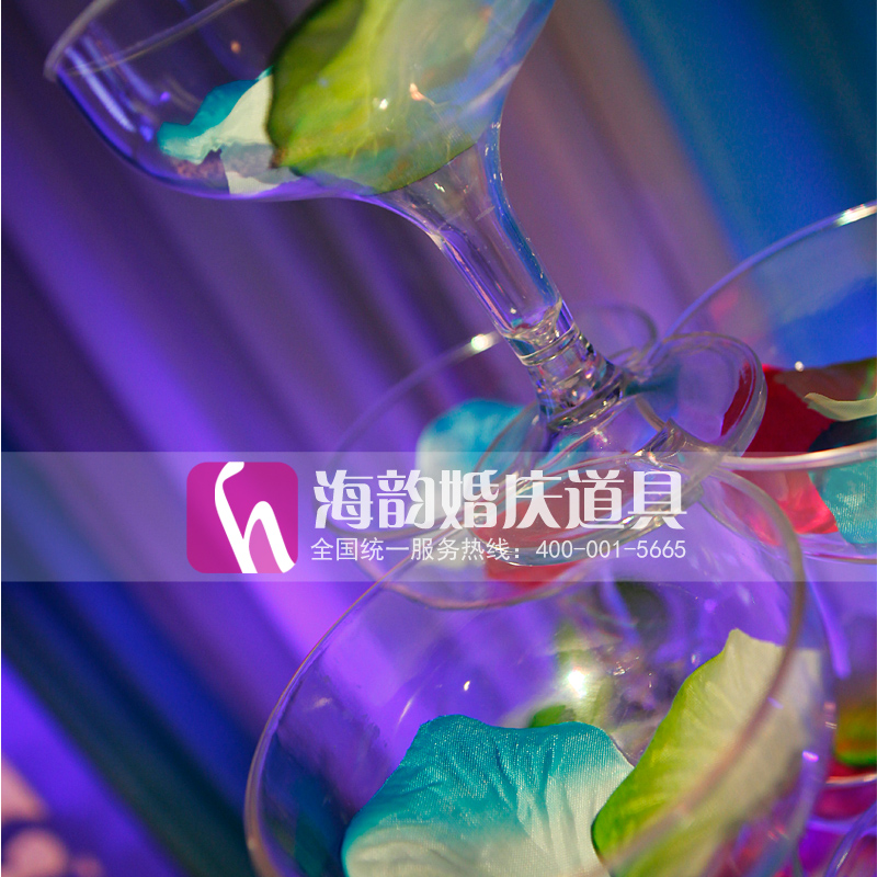 Haiyun wedding props, wedding supplies, decorative items, 7-story champagne tower details Picture