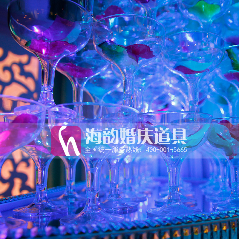 Haiyun wedding props, wedding supplies, decorative items, 7-story champagne tower Application Scenario