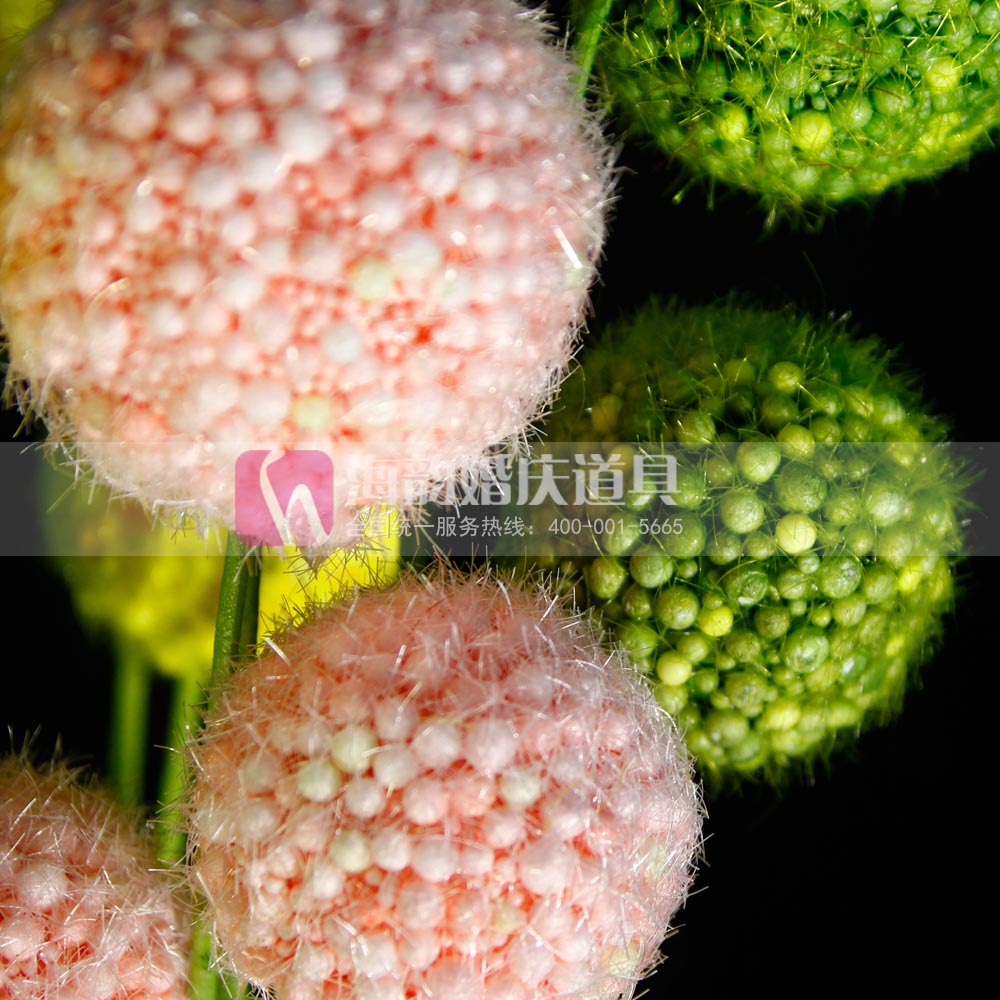Haiyun wedding props, wedding supplies, wedding floral materials, artificial flowers, three-pronged dandelion, and fluffy ball flowers Application Scenario