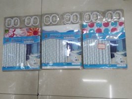 PEVA4 silk printed shower curtain in large box