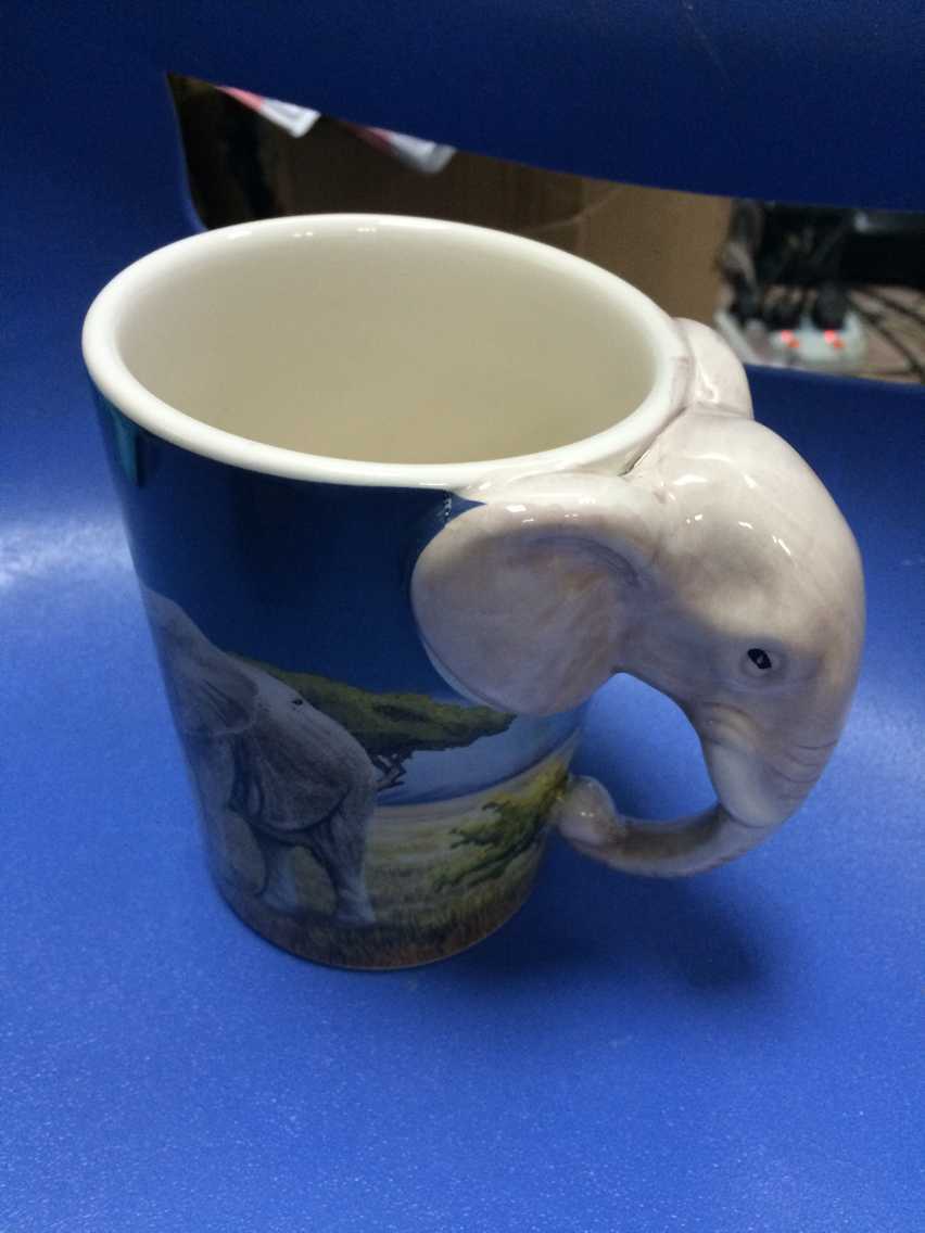Cute giraffe creative elephant ceramic water cup