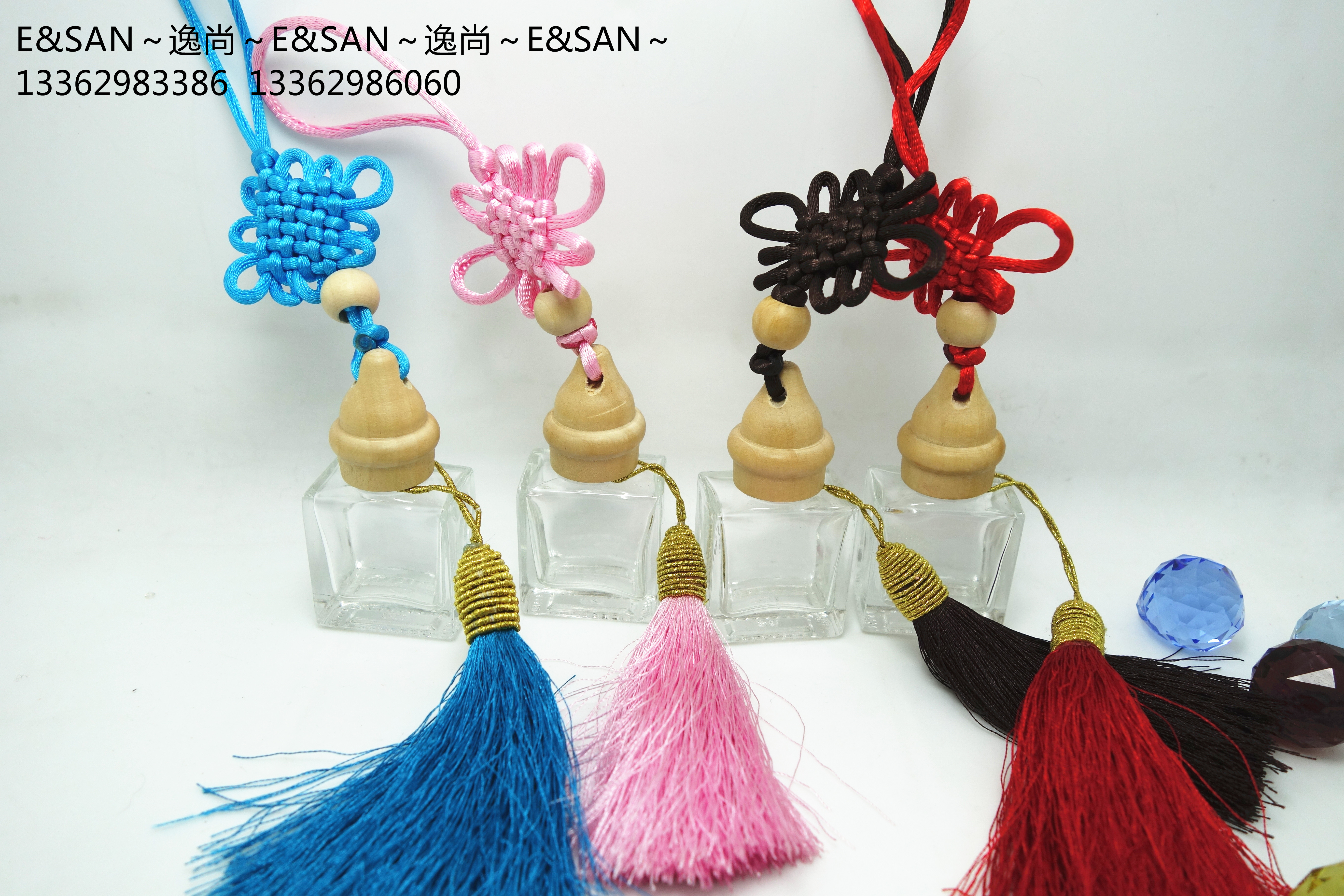 批发FMJ357-10ML中国结汽车挂件/香水瓶/精品车挂