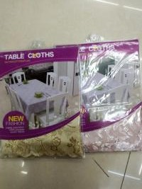 Fine high - grade gold silk bright jacquard embossed table cloth