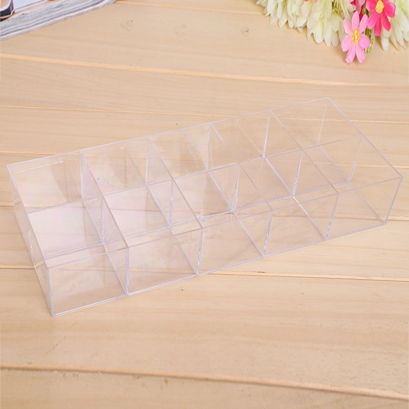 大号ps10格无盖收纳盒 透明首饰展示装药盒多用途储物盒批发