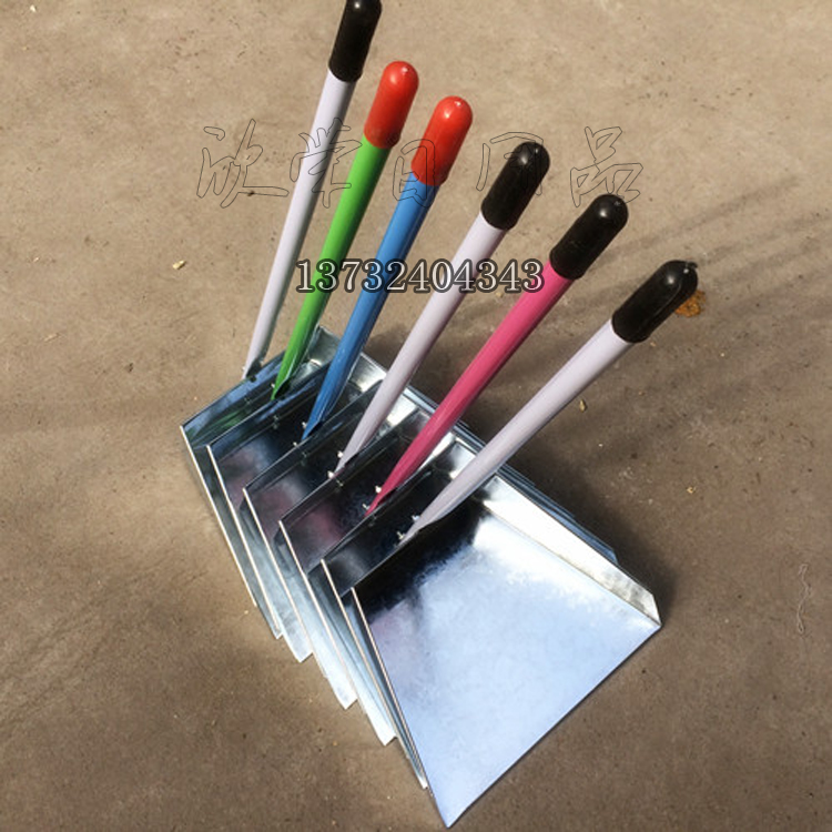 【厂家直销】加厚大铁皮簸箕，不锈钢粪箕，畚箕，垃圾铲 畚斗产品图