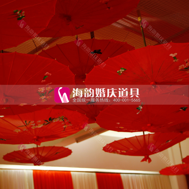 Wedding supplies, wedding stage decorations, umbrellas, Chinese-style guardrails and fences, Chinese-style road guides Specification image