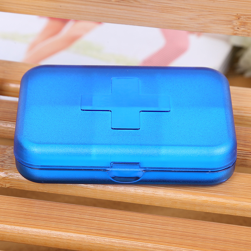 Cross 6-compartment mini storage box, plastic, cute, practical, portable and creative rectangular medicine box manufacturer details Picture