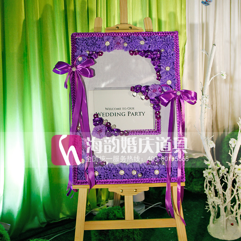 Wholesale of new wedding props, wedding welcome area welcome signs and direction signs details Picture