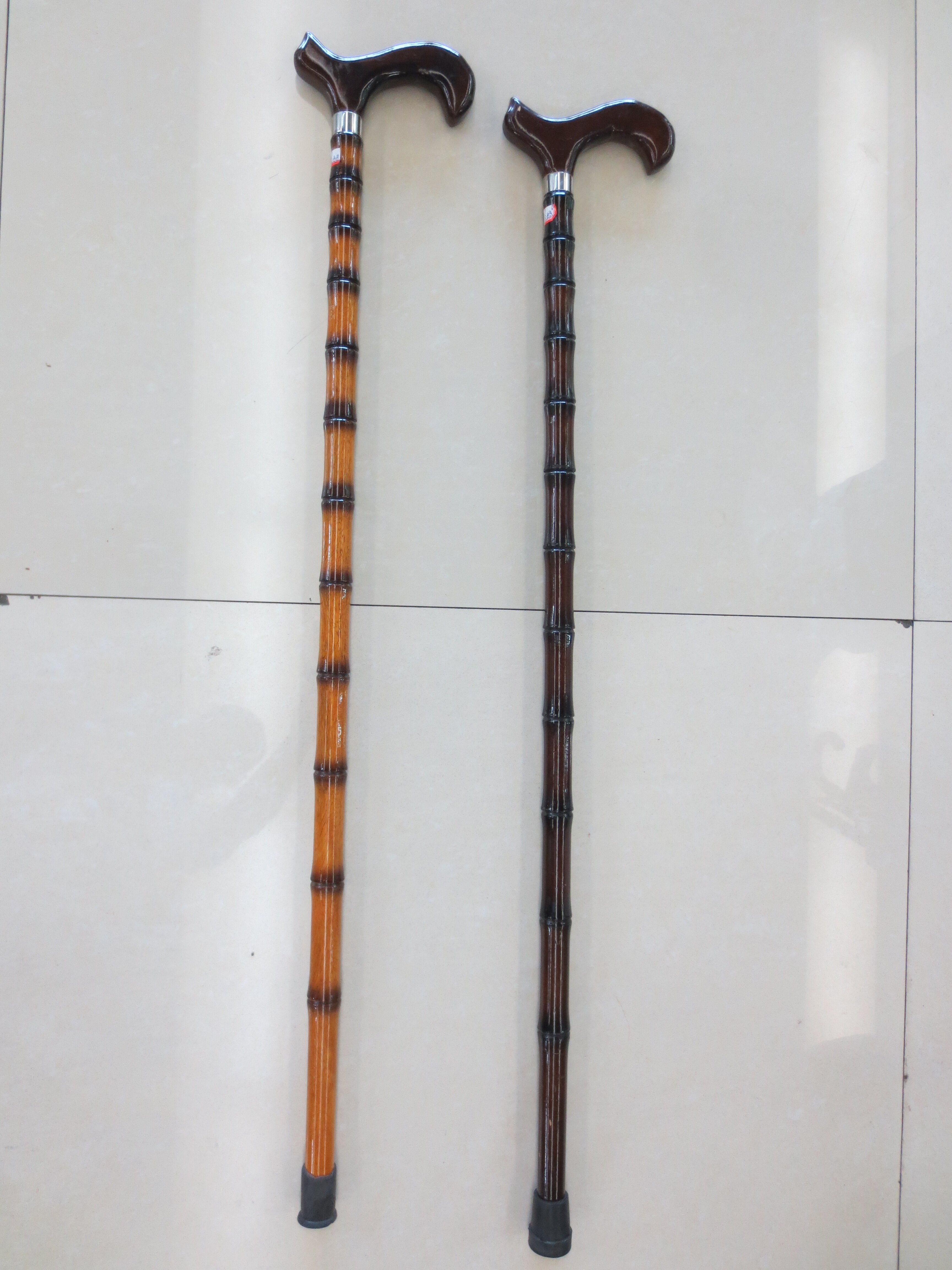高档 竹节 双色手杖 拐杖