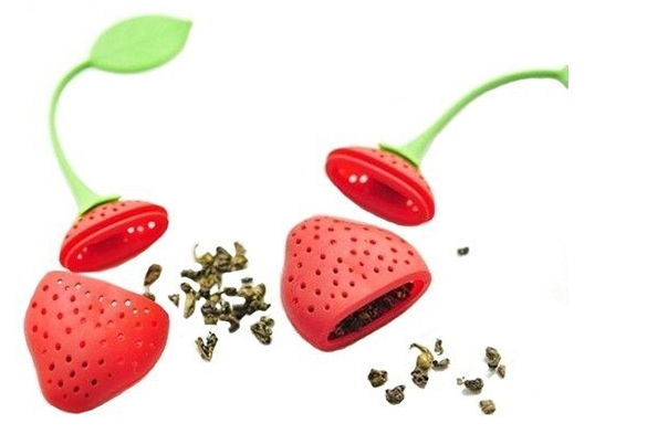 New silicone strawberry-shaped tea glass flavor pack kitchen supplies thumbnail
