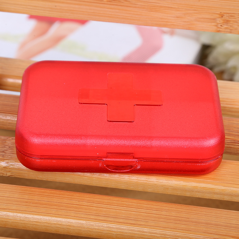 Cross 6-compartment mini storage box, plastic, cute, practical, portable and creative rectangular medicine box manufacturer Application Scenario
