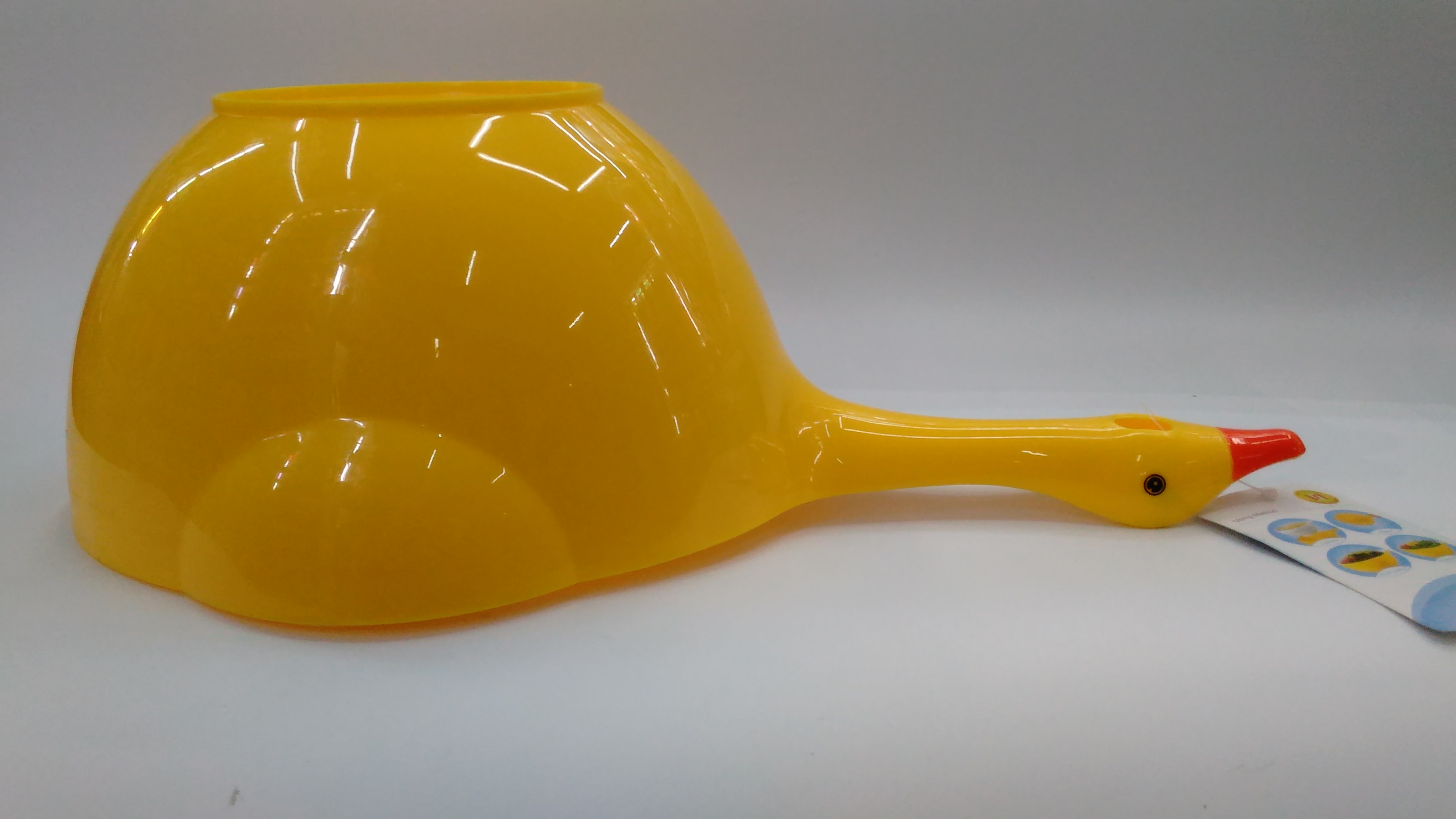 鸭子沥水篮水瓢套装双层塑料滤水篮淘米洗菜蓝洗碗碟可爱水勺产品图