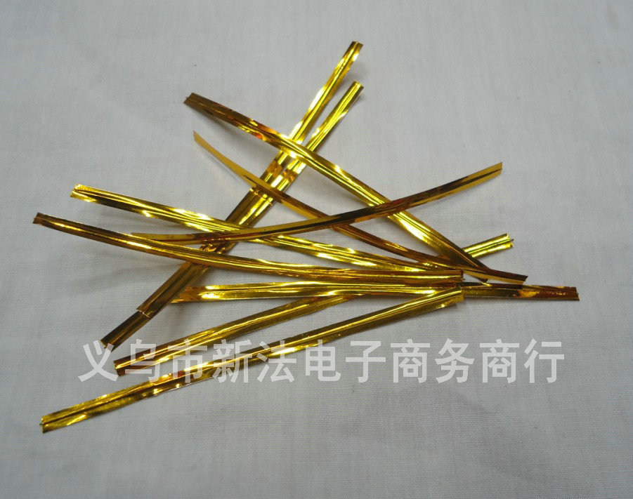 10cm gold and silver wire binding, iron wire binding, binding strip, food, bread, candy wrapping, 6-20cm