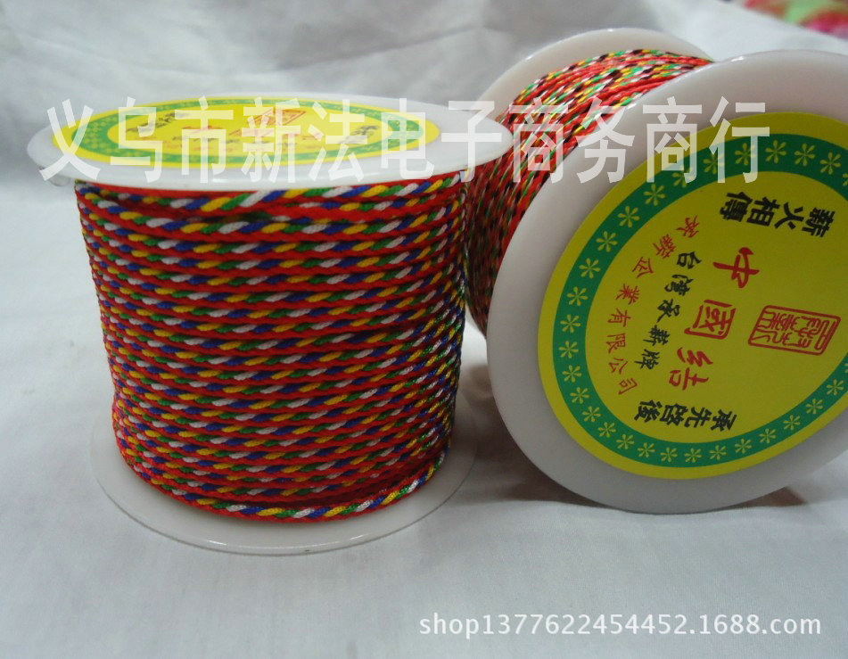 582D Genuine Taiwan Xinxin thread/Ethnic style five-color thread/Flower thread/Craft decorative pendant Jade thread Application Scenario
