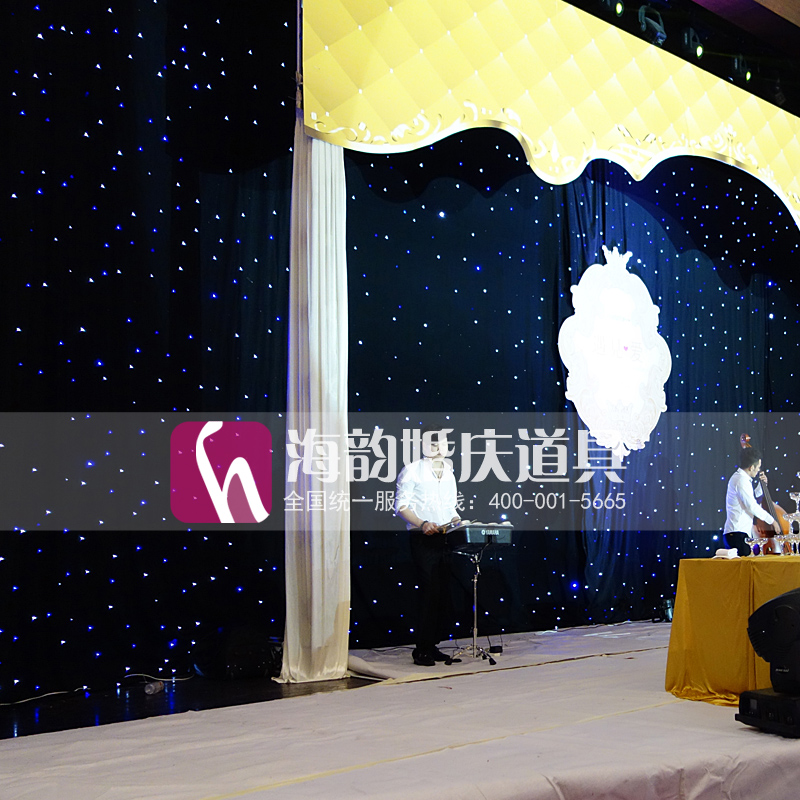 Special offer on wholesale promotion of LED stage curtains for Haiyun wedding props from the manufacturer. Starry sky curtains Application Scenario
