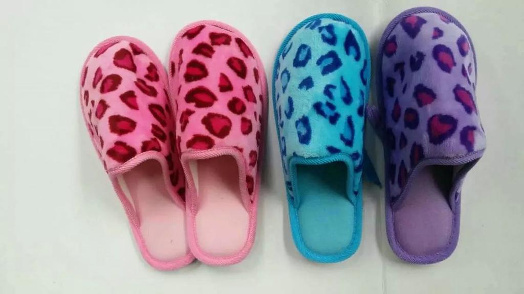 Large leopard print women's adhesive slippers, export-oriented home slippers