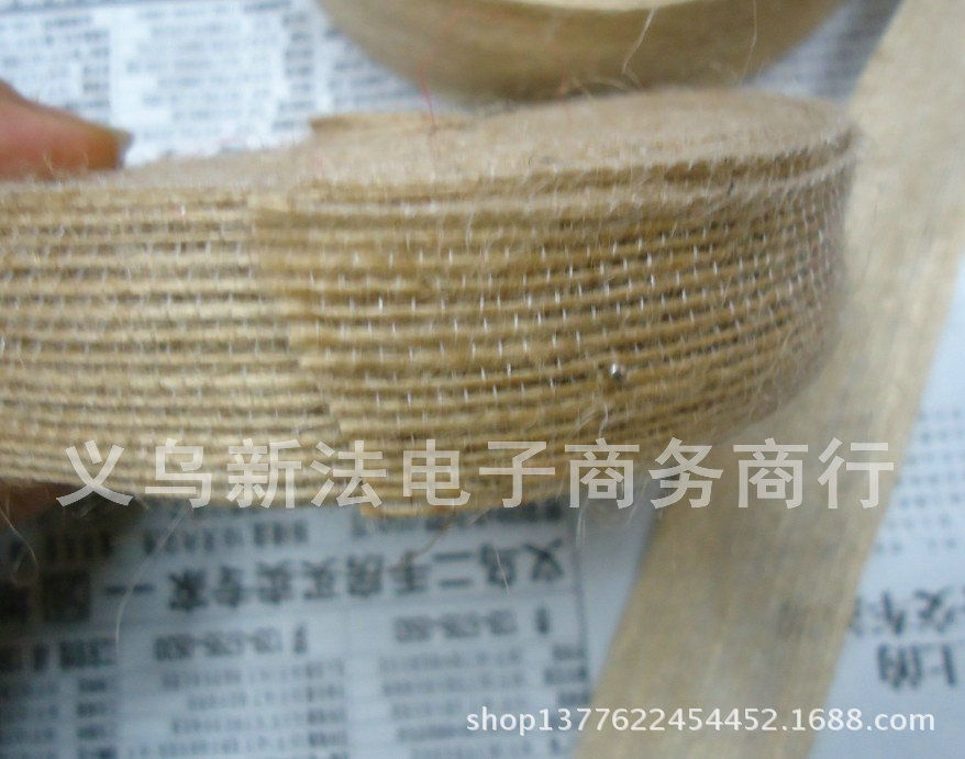 2.5cm wide hemp rope/fish silk flat hemp tape/woven hemp/lace hemp rope Specification image