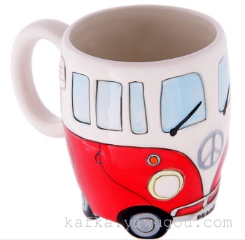 New car water cup bus ceramic cup cartoon coffee cup
