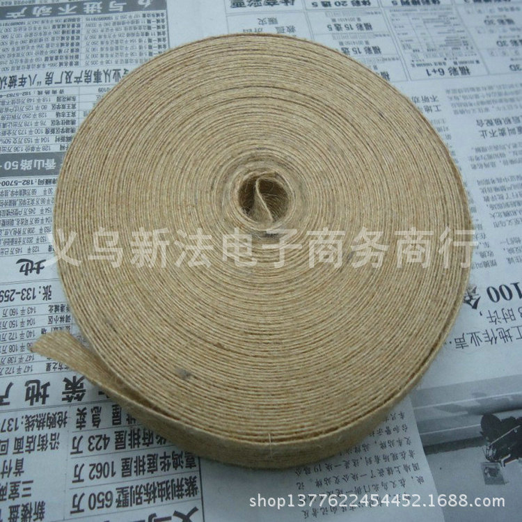 2.5cm wide hemp rope/fish silk flat hemp tape/woven hemp/lace hemp rope
